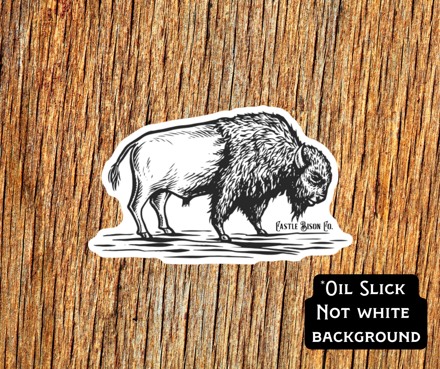 Bison Oil Slick Sticker